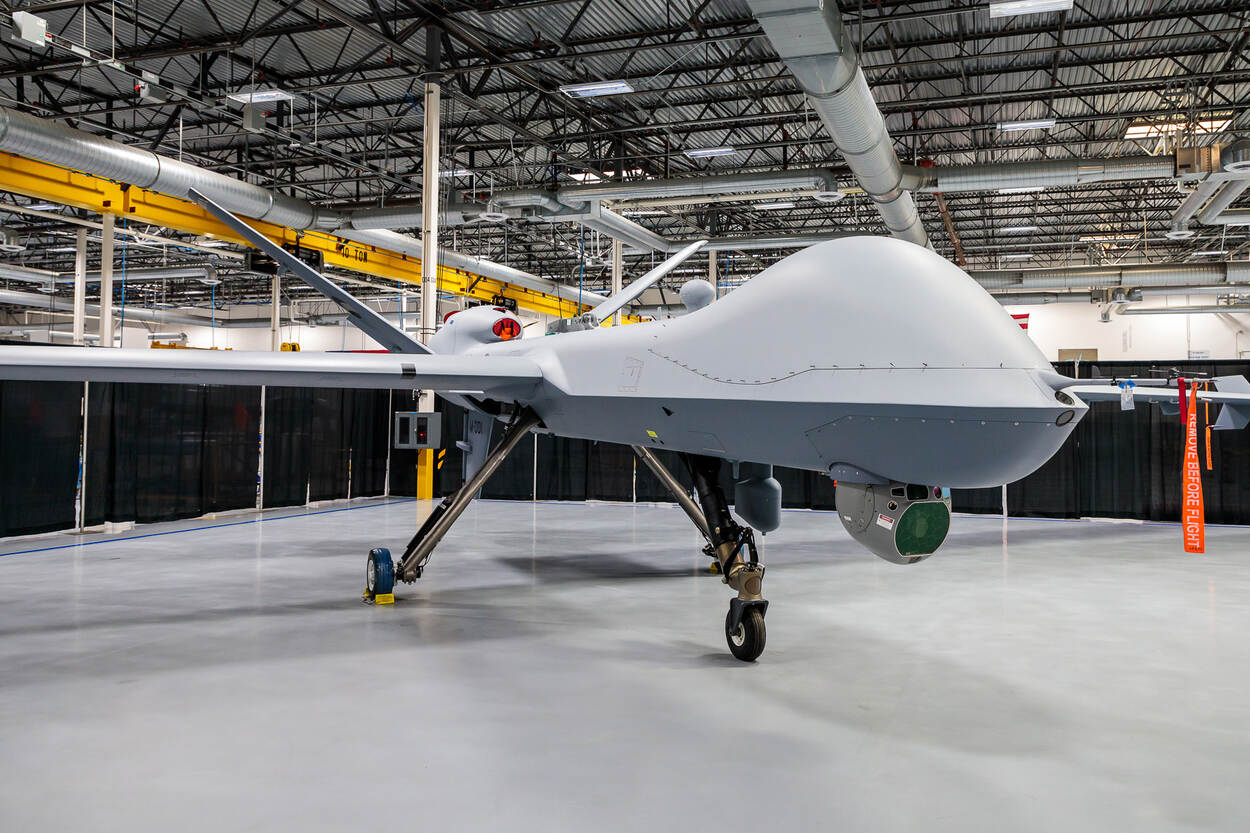De nieuwe MQ-9 bij de Amerikaanse fabrikant