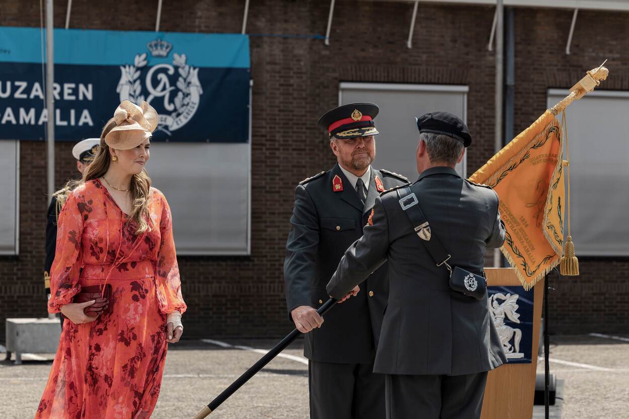 het vaandel dat wordt overgedragen aan Koning Willem-Alexander.