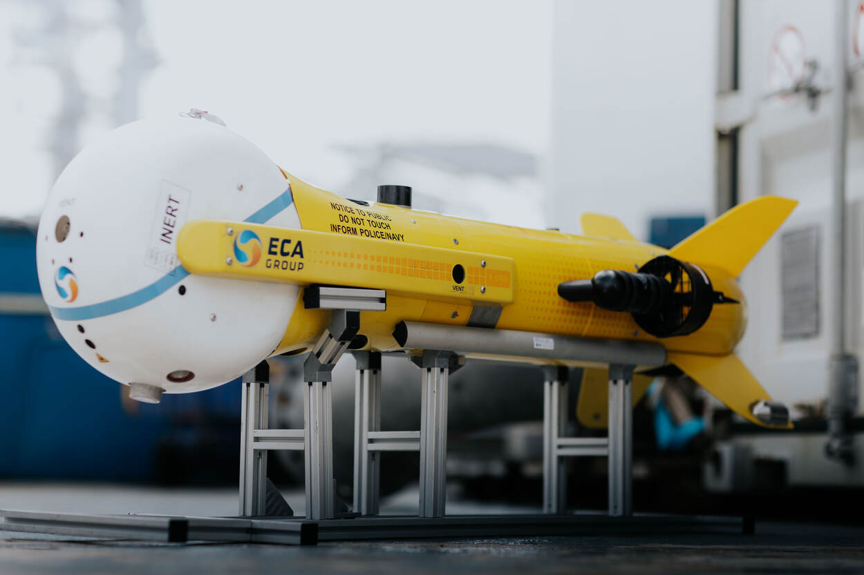 Een K-Ster oftewel mijnenbestrijdingssysteem van dichtbij.