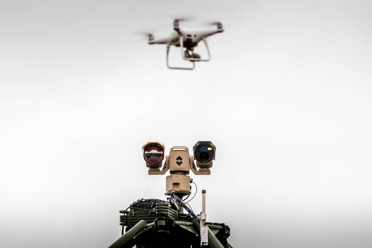 Een antidronesysteem.