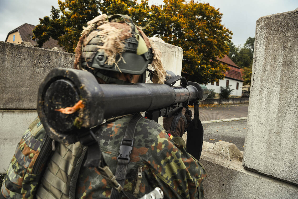 Tijdens de oefening maakten de Duitsers ook gebruik van de Panzerfaust 3.