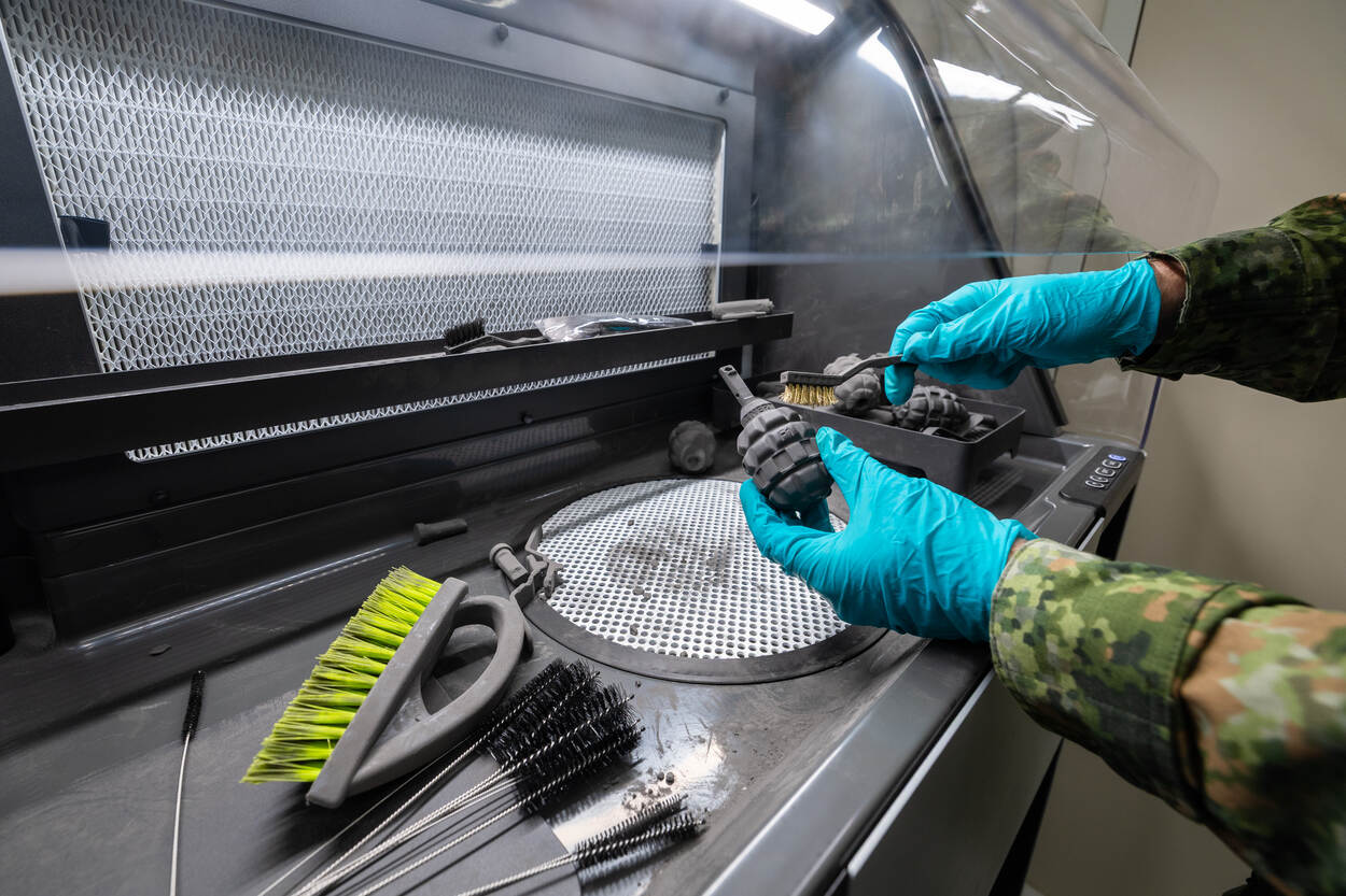 Een granaat gemaakt met een printer.