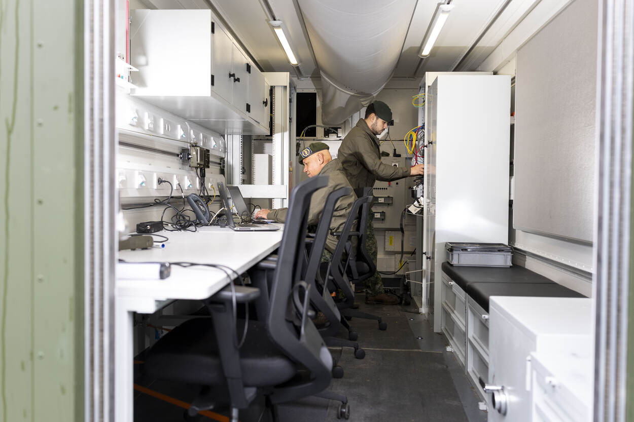 zicht op de werkruimte.