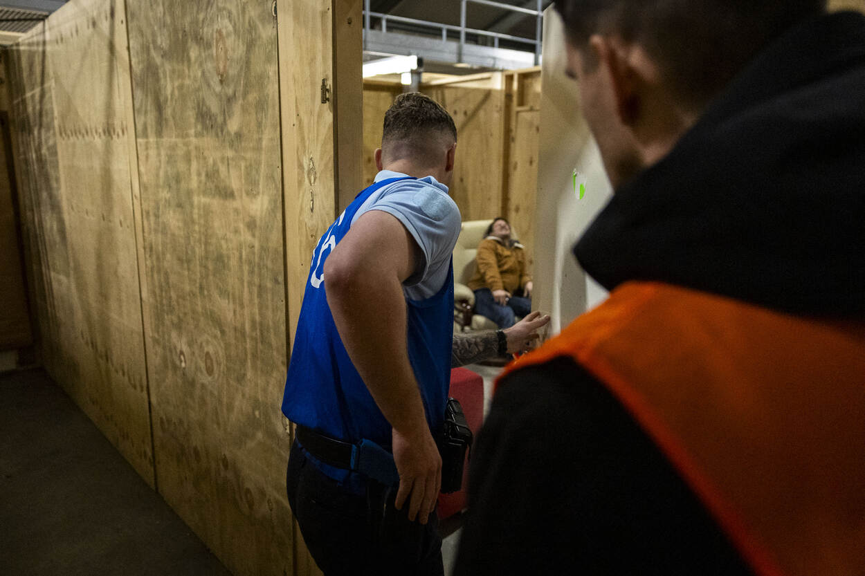 Een BSB-kandidaat tijdens een oefening.