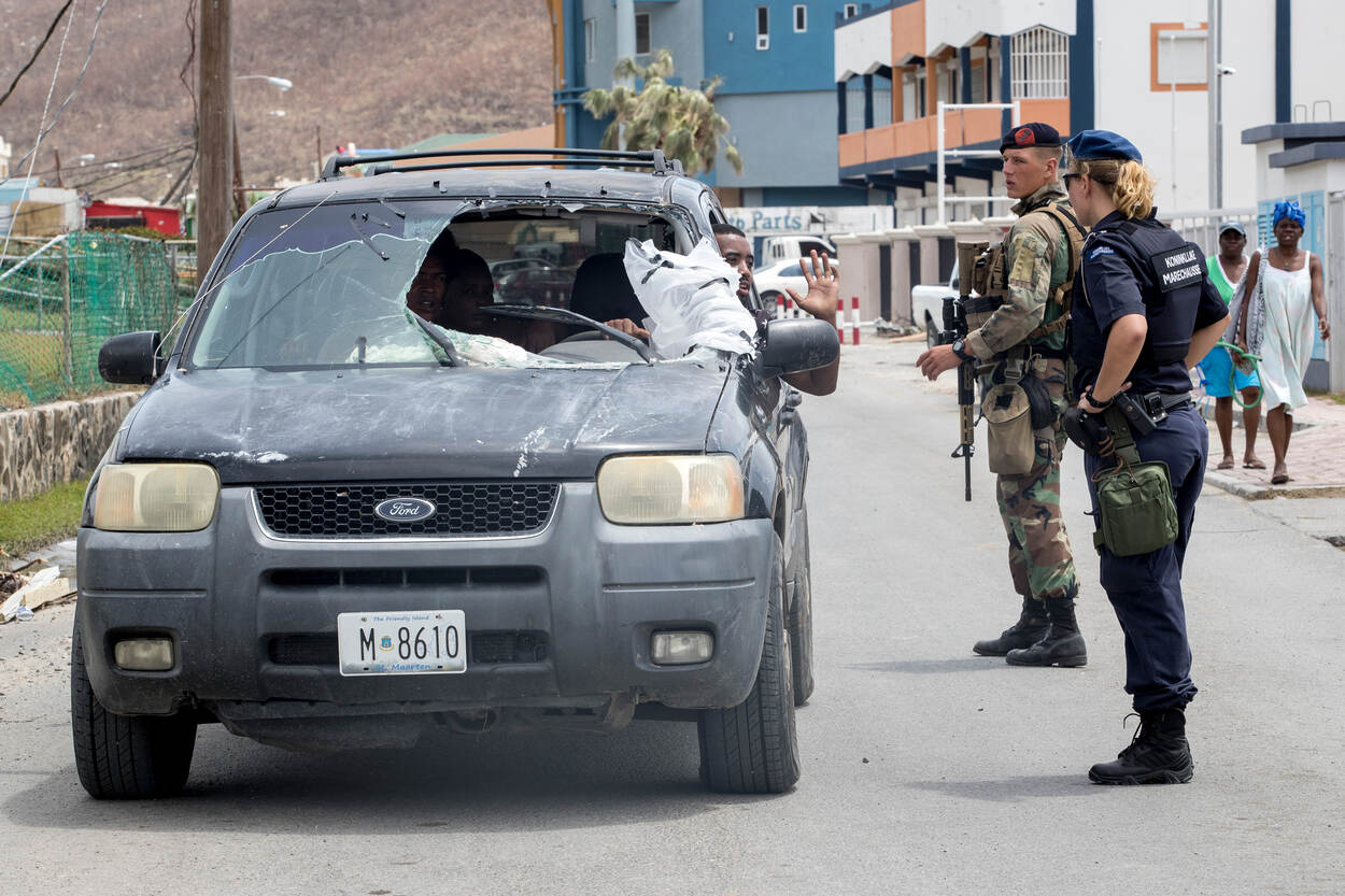 Ordehandhaving Sint Maarten na orkaan Irma.
