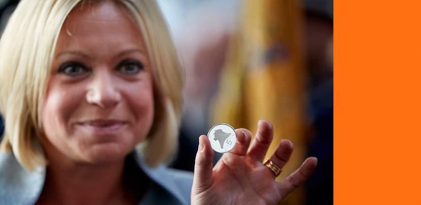 minister met waterloo munt