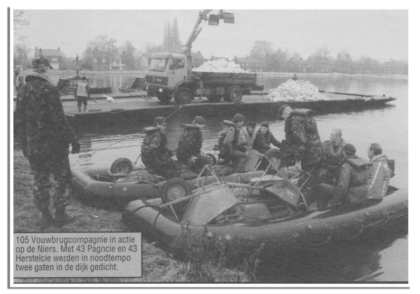 105 Vouwbrugcompagnie uit de Defensiekrant van januari 1994.