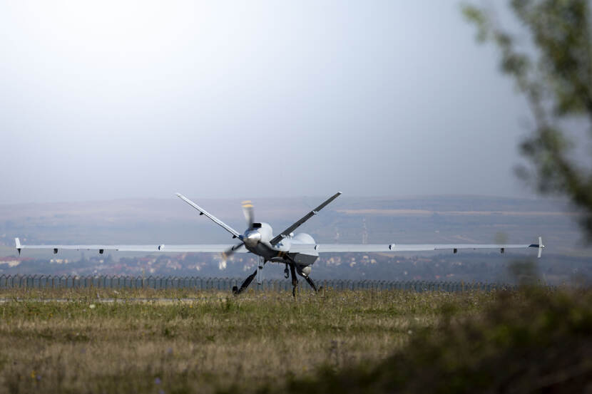 De Reaper stijgt op in Roemenië.