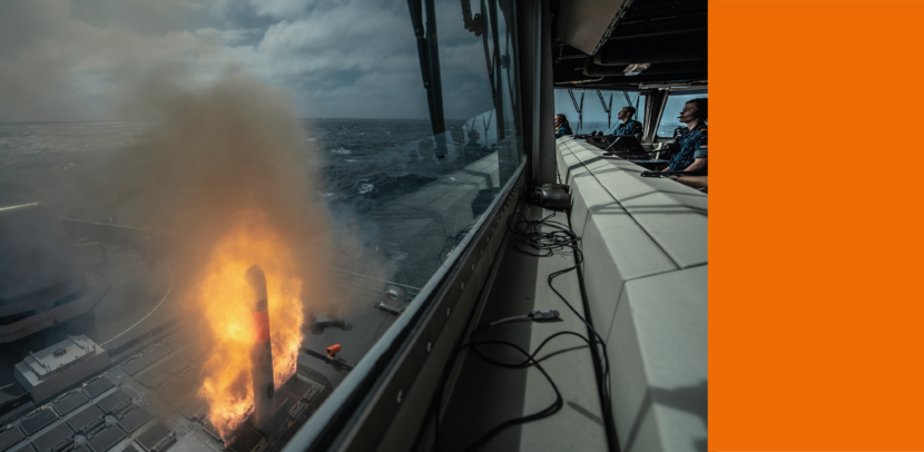 Lancering van een raket vanaf een schip.