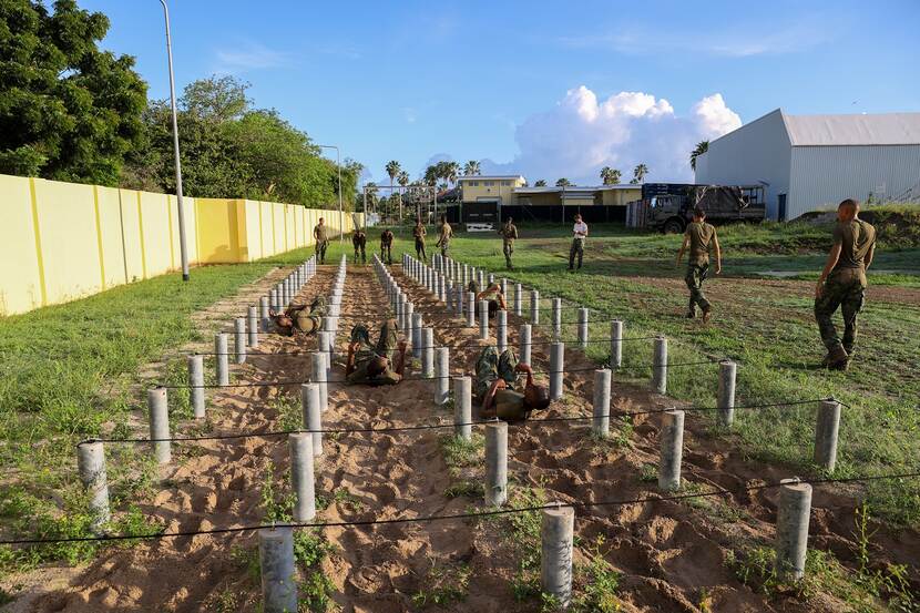 Aspiranten op de hindernisbaan.