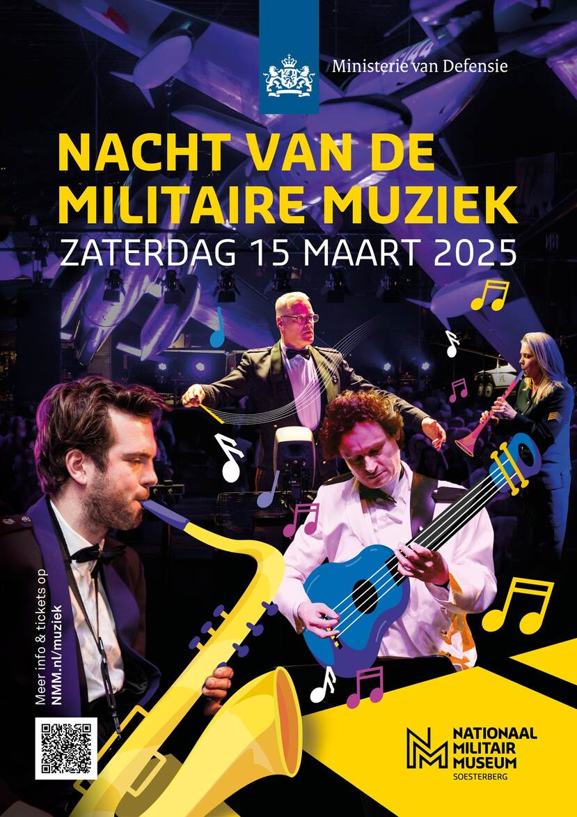 Aankondigingsposter van de Nacht van de Militaire Muziek.