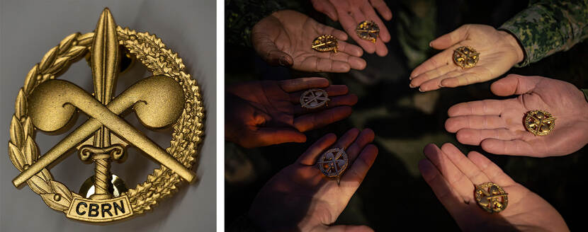 Het embleem CBRN