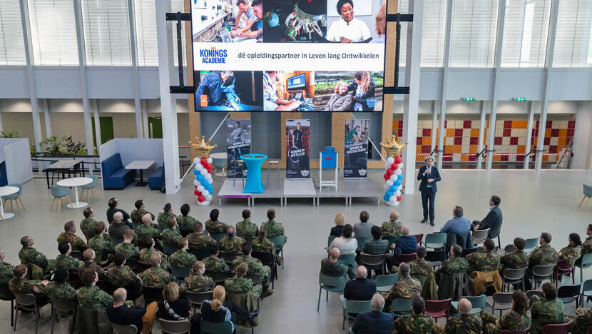 Op de foto de aula van het Koning Willem I College in Den Bosch.