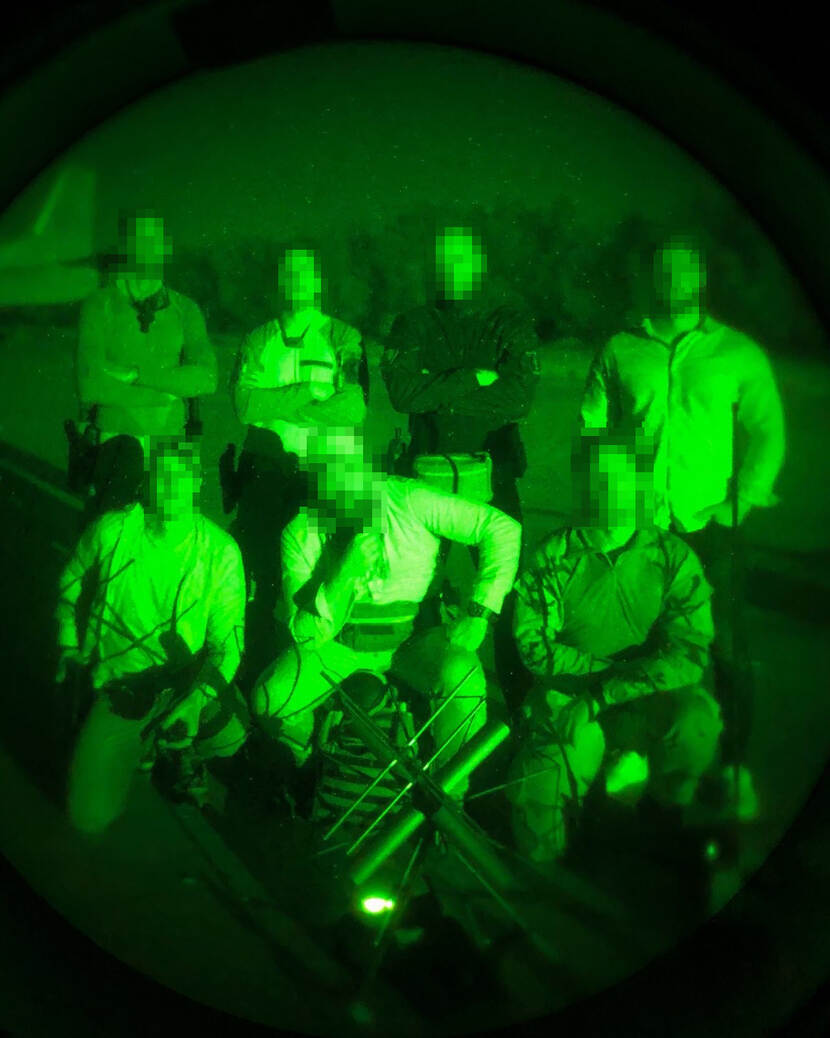 Een nachtopname van het BSB-team.