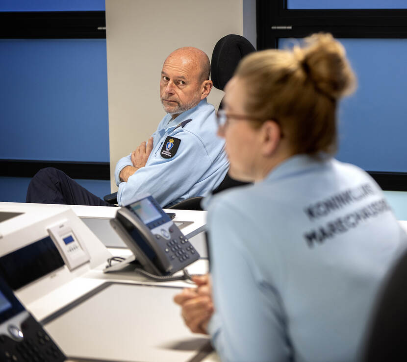 Portret van geïnterviewde majoor Evert