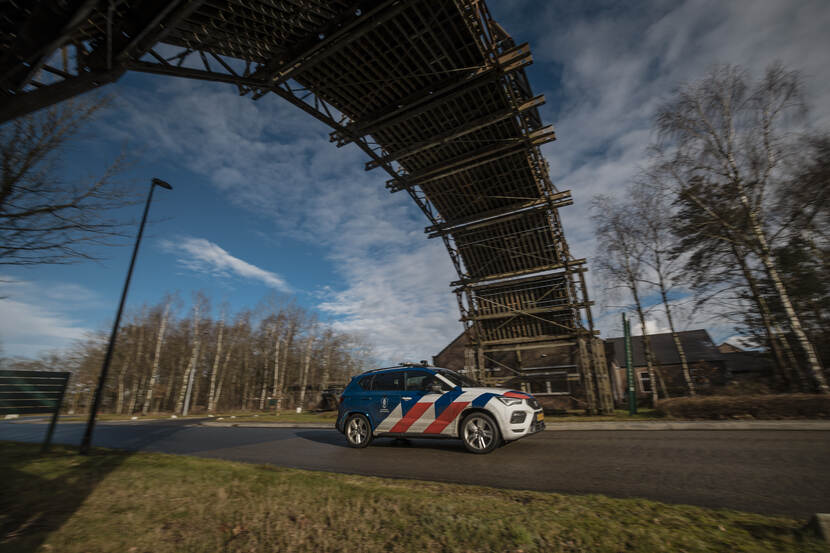 Voertuig Marechaussee op kazerne Wezep.