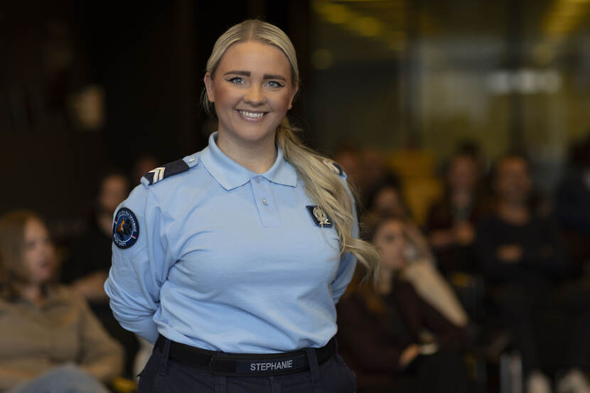 portret van opperwachtmeester Stephanie