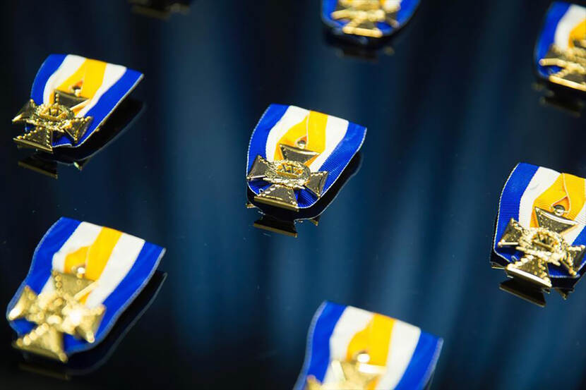 De kruizen op een kussen