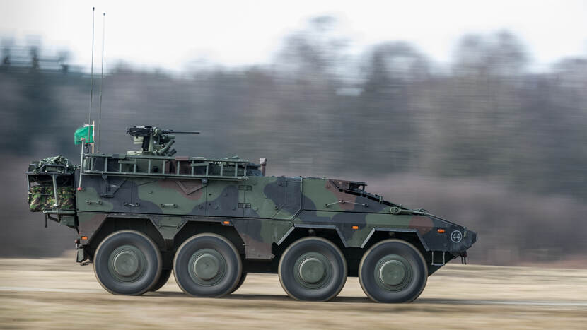 Rijdend Boxer pantserwielvoertuig