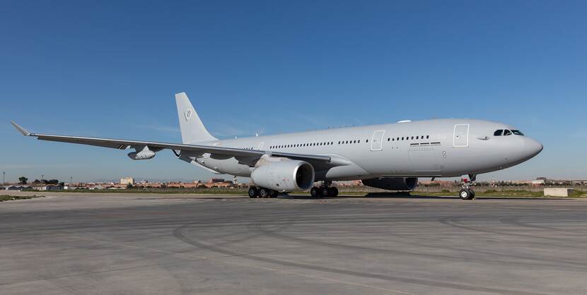 Airbus A330 aan de grond.