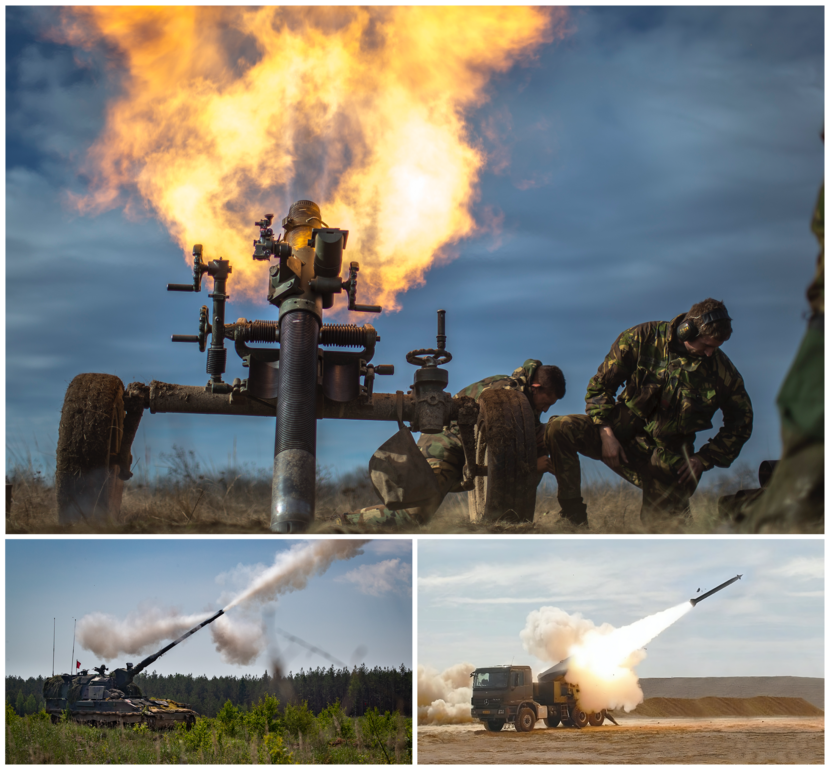 De landmacht heeft straks (120 mm) mortieren voor de korte afstand, de Pantserhouwitser voor middellange afstand (tot 50 km) en de PULS voor de lange afstand.