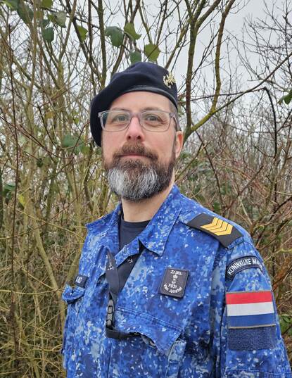 Portretfoto van Assistent Commandocentrale Officier sergeant-majoor Sybren  Hoogland.