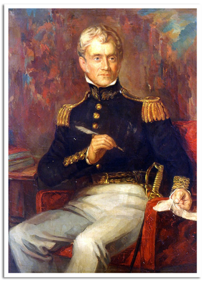 Schilderij van de vader van West Point, kolonel Sylvanus Thayer.