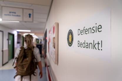 Ziekenhuisgang met een bedankje voor Defensie