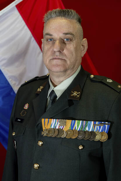 Adjudant René Jansen, drager van het Bronzen Kruis.