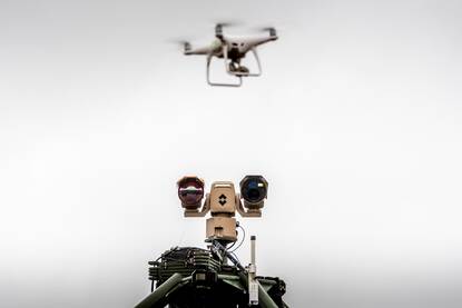 Een antidronesysteem.
