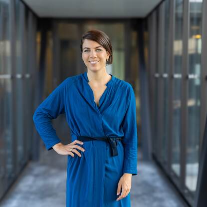 Een portretfoto van Sofie, Hoofd van de afdeling Data & AI bij COMMIT.